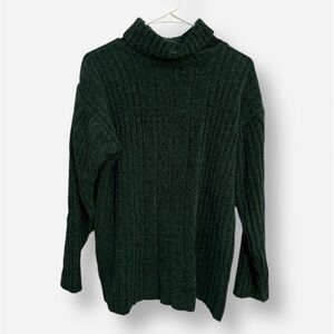 Classic Elements Forest Green Turtleneck Sweater